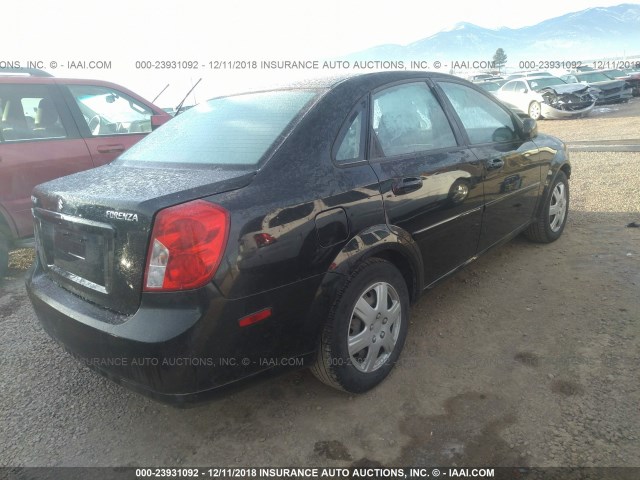 KL5JD56Z06K451699 - 2006 SUZUKI FORENZA BLACK photo 4