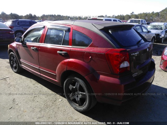 1B3HB48B07D219586 - 2007 DODGE CALIBER SXT RED photo 3