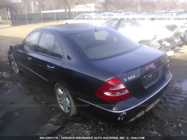 WDBUF65J83A189837 - 2003 MERCEDES-BENZ E 320 BLACK photo 3