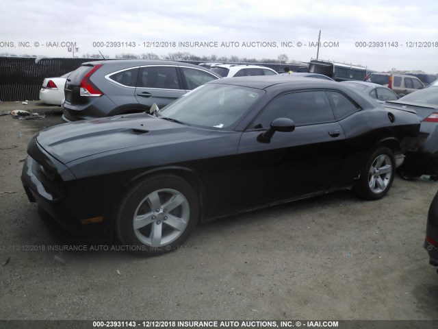 2C3CDYAG7DH540480 - 2013 DODGE CHALLENGER SXT BLACK photo 2