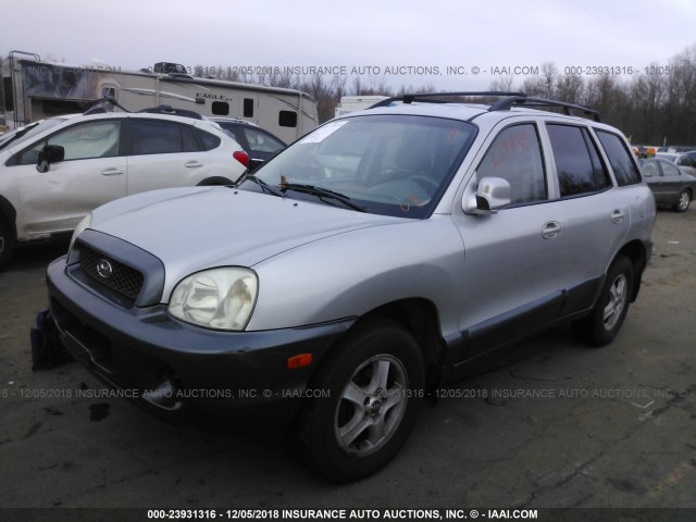 KM8SB12B82U193626 - 2002 HYUNDAI SANTA FE GL SILVER photo 2