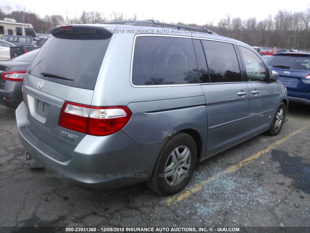 5FNRL38795B065200 - 2005 HONDA ODYSSEY EXL GRAY photo 4