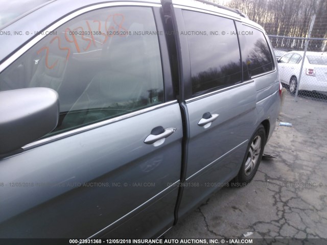 5FNRL38795B065200 - 2005 HONDA ODYSSEY EXL GRAY photo 6