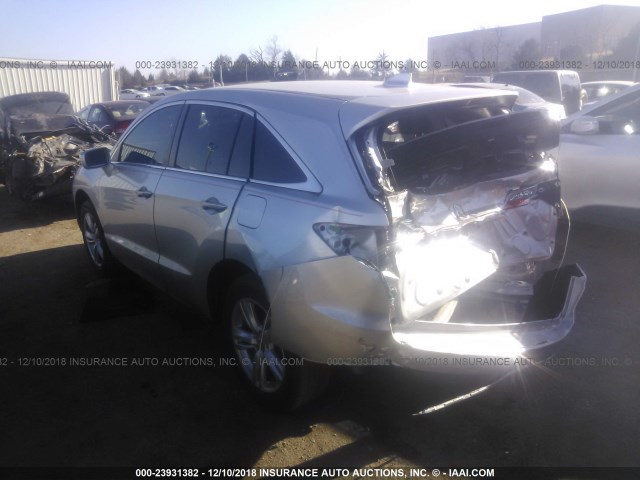 5J8TB3H36FL011875 - 2015 ACURA RDX SILVER photo 3