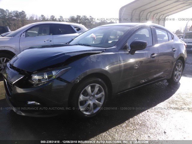 JM1BM1T72E1128768 - 2014 MAZDA 3 SV GRAY photo 2