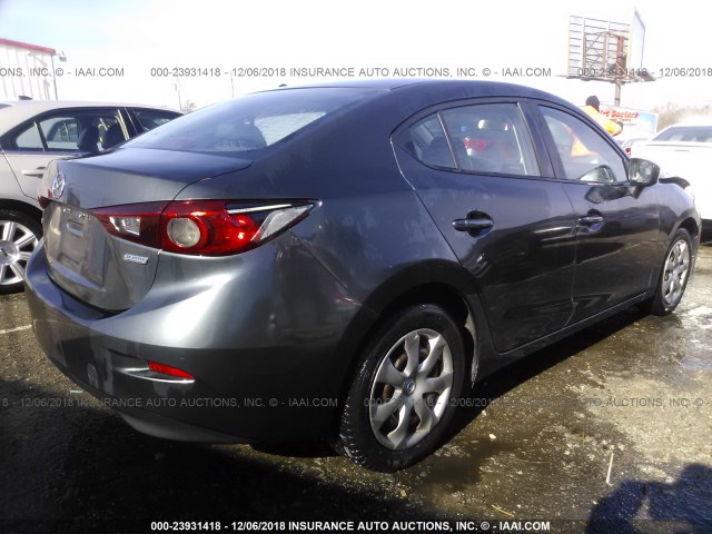 JM1BM1T72E1128768 - 2014 MAZDA 3 SV GRAY photo 4