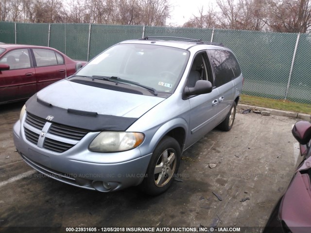 2D4GP44L86R630601 - 2006 DODGE GRAND CARAVAN SXT BLUE photo 2