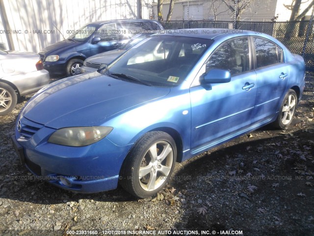 JM1BK323051308329 - 2005 MAZDA 3 S BLUE photo 2