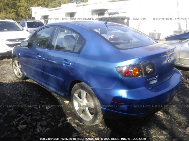 JM1BK323051308329 - 2005 MAZDA 3 S BLUE photo 3