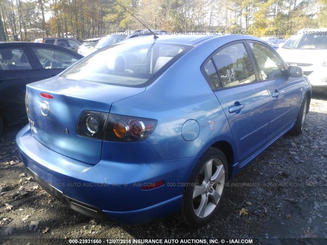 JM1BK323051308329 - 2005 MAZDA 3 S BLUE photo 4