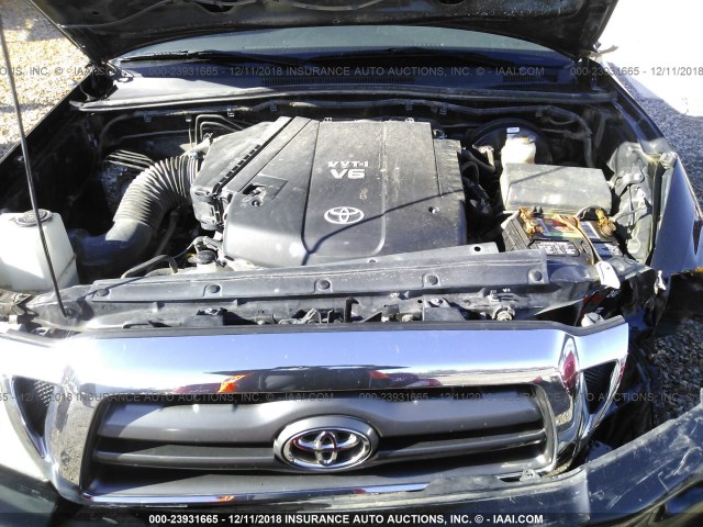 3TMJU62N09M081290 - 2009 TOYOTA TACOMA DOUBLE CAB PRERUNNER BLACK photo 10