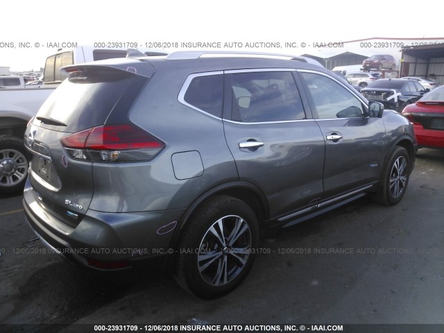 5N1ET2MVXHC788449 - 2017 NISSAN ROGUE SV HYBRID/SL HYBRID GRAY photo 4