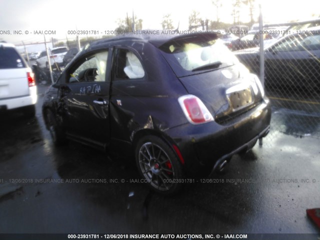 3C3CFFFH0ET264152 - 2014 FIAT 500 ABARTH BLACK photo 3