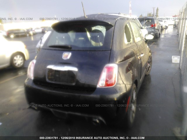 3C3CFFFH0ET264152 - 2014 FIAT 500 ABARTH BLACK photo 4