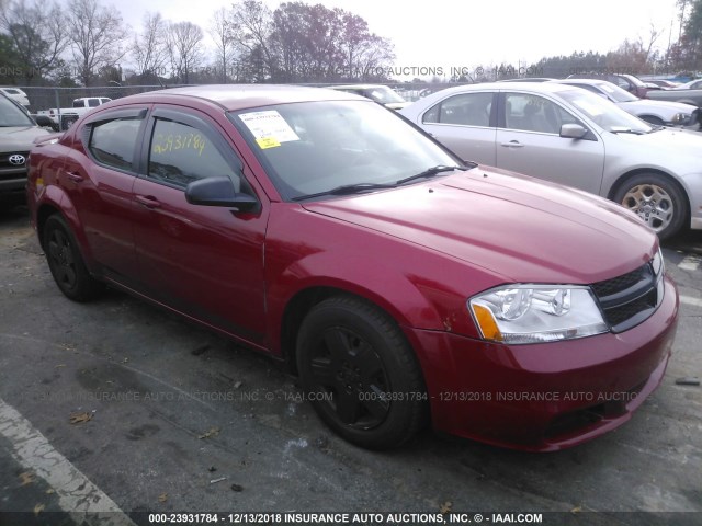 1B3BD1FG5BN517079 - 2011 DODGE AVENGER MAINSTREET RED photo 1