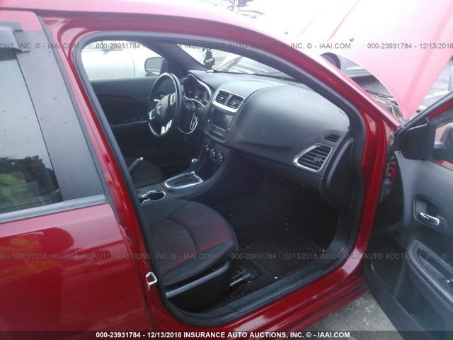 1B3BD1FG5BN517079 - 2011 DODGE AVENGER MAINSTREET RED photo 5