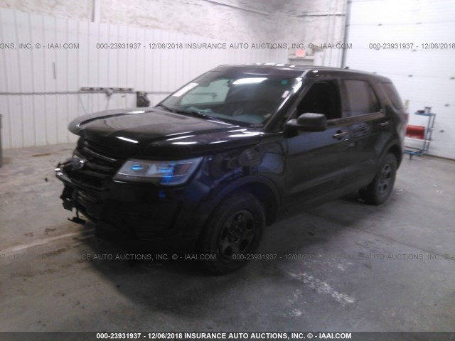 1FM5K8AR2HGB56020 - 2017 FORD EXPLORER POLICE INTERCEPTOR BLACK photo 2