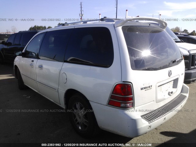 2MRDA23205BJ04563 - 2005 MERCURY MONTEREY PREMIER WHITE photo 3