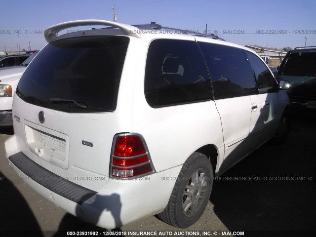 2MRDA23205BJ04563 - 2005 MERCURY MONTEREY PREMIER WHITE photo 4