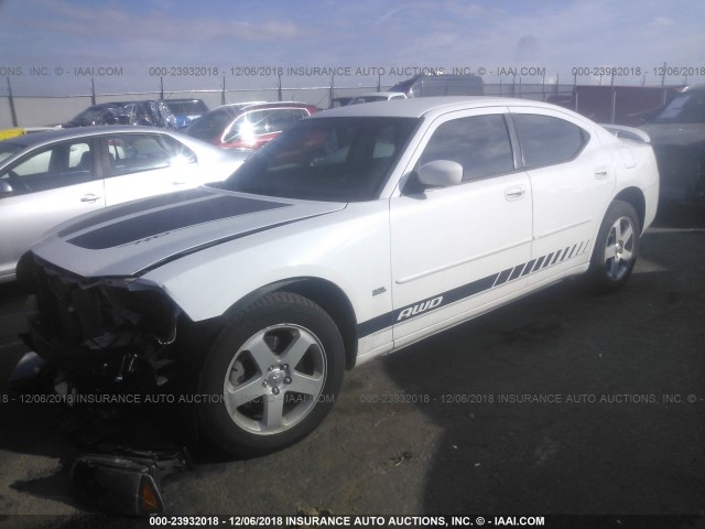 2B3CK9CV9AH288764 - 2010 DODGE CHARGER RALLYE WHITE photo 2