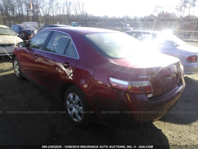 4T1BE46K47U051333 - 2007 TOYOTA CAMRY NEW GENERAT CE/LE/XLE/SE RED photo 3