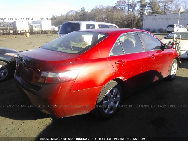 4T1BE46K47U051333 - 2007 TOYOTA CAMRY NEW GENERAT CE/LE/XLE/SE RED photo 4