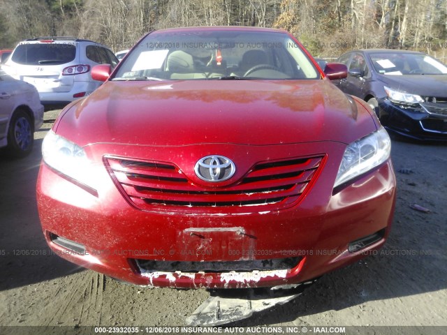 4T1BE46K47U051333 - 2007 TOYOTA CAMRY NEW GENERAT CE/LE/XLE/SE RED photo 6