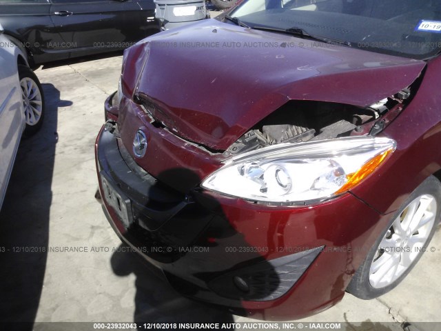 JM1CW2DL7C0144421 - 2012 MAZDA 5 RED photo 6