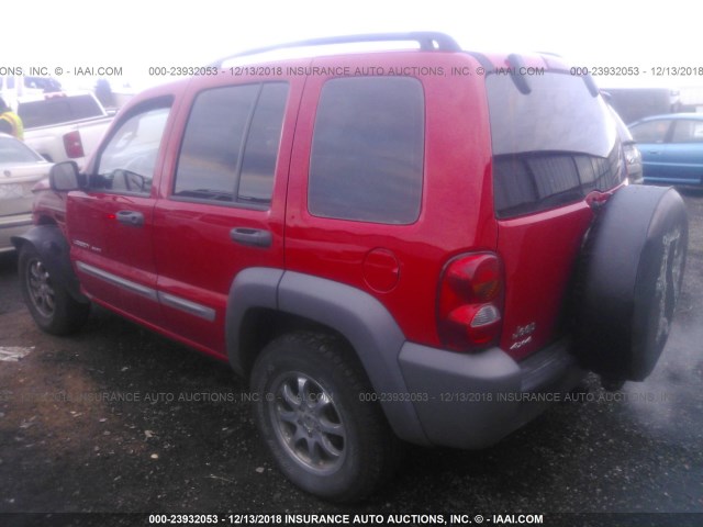 1J4GL48K83W543966 - 2003 JEEP LIBERTY SPORT/FREEDOM RED photo 3