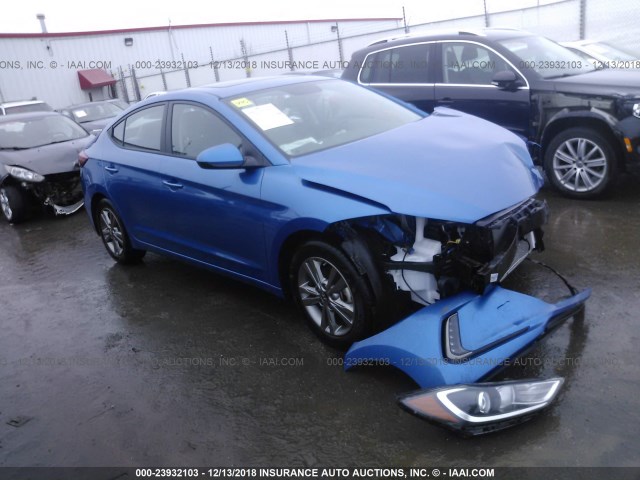 5NPD84LFXJH266891 - 2018 HYUNDAI ELANTRA SEL/VALUE/LIMITED BLUE photo 1