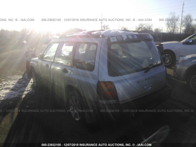 JF1SF6352YG722077 - 2000 SUBARU FORESTER L SILVER photo 3