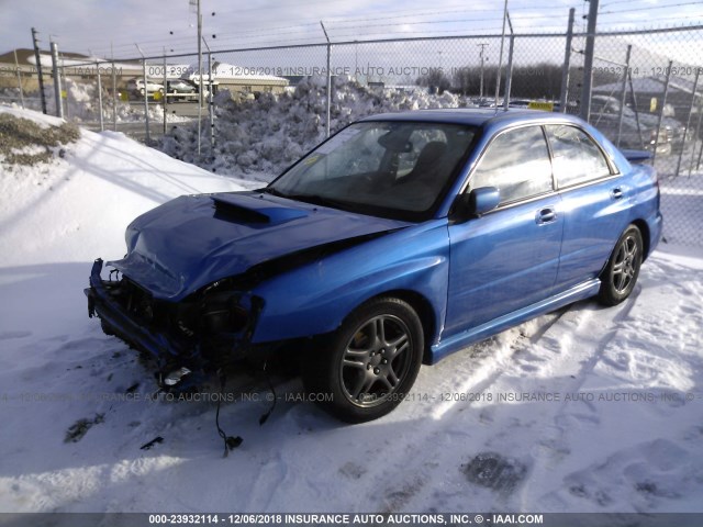 JF1GD29694G514518 - 2004 SUBARU IMPREZA WRX BLUE photo 2