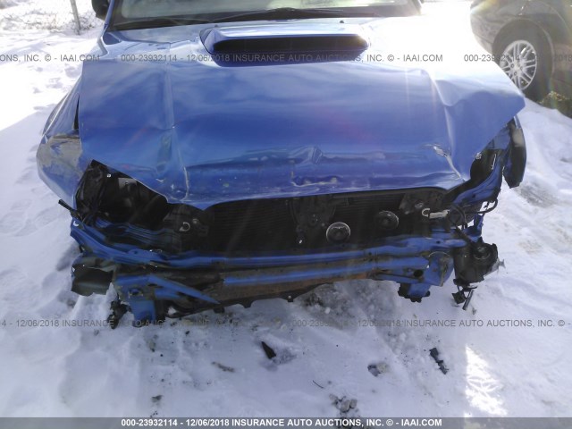 JF1GD29694G514518 - 2004 SUBARU IMPREZA WRX BLUE photo 6