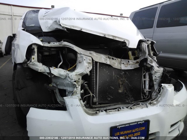 KL1TD56617B120373 - 2007 CHEVROLET AVEO LS WHITE photo 6