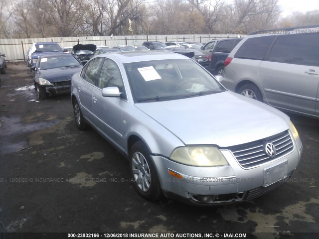 WVWPH63B83P111673 - 2003 VOLKSWAGEN PASSAT GLS SILVER photo 1