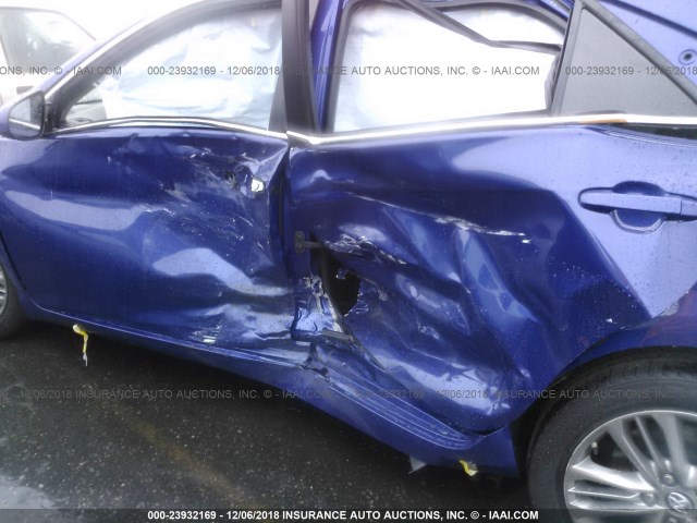 4T1BF1FK0FU941029 - 2015 TOYOTA CAMRY LE/XLE/SE/XSE BLUE photo 6