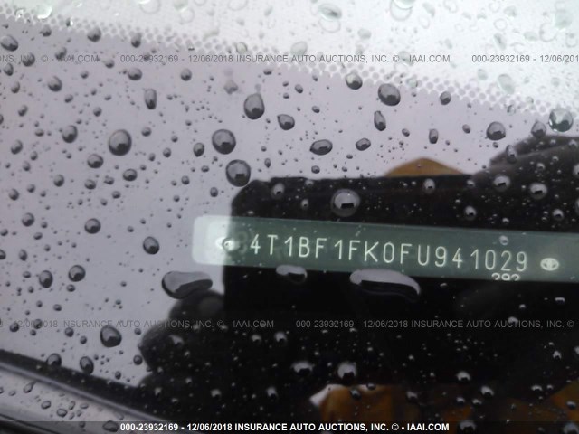 4T1BF1FK0FU941029 - 2015 TOYOTA CAMRY LE/XLE/SE/XSE BLUE photo 9