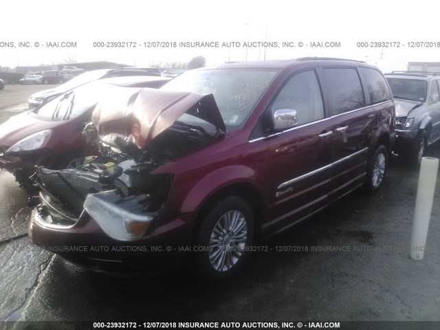 2C4RC1CG2GR303441 - 2016 CHRYSLER TOWN & COUNTRY TOURING L MAROON photo 2