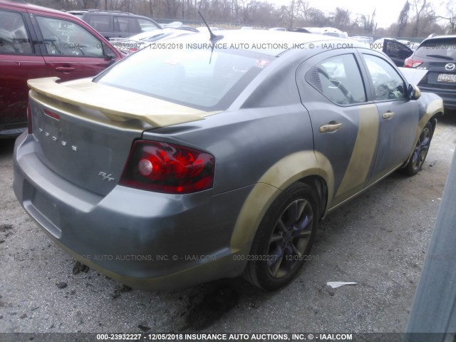 1C3CDZBGXCN255928 - 2012 DODGE AVENGER R/T GRAY photo 4