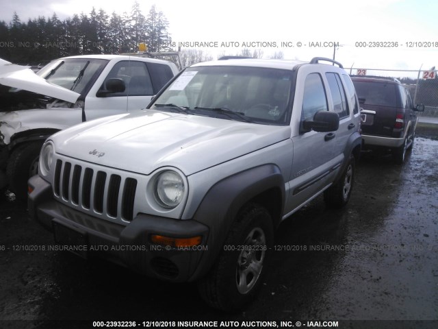 1J4GL48K83W623364 - 2003 JEEP LIBERTY SPORT/FREEDOM SILVER photo 2