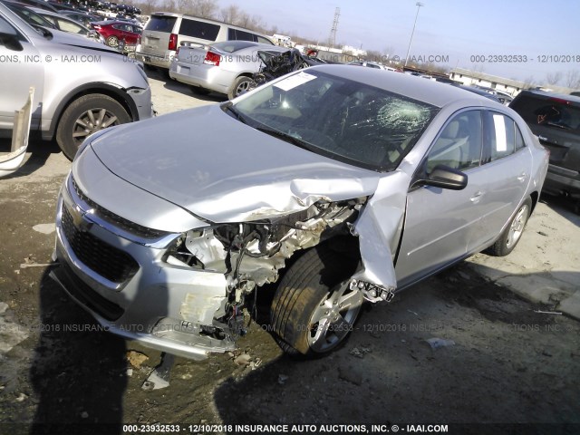 1G11B5SL5FU147332 - 2015 CHEVROLET MALIBU LS SILVER photo 2