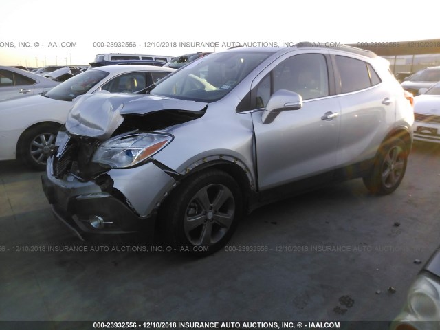 KL4CJCSB4EB520976 - 2014 BUICK ENCORE SILVER photo 2