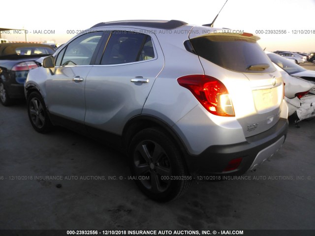 KL4CJCSB4EB520976 - 2014 BUICK ENCORE SILVER photo 3