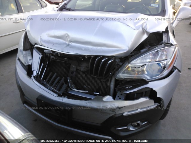 KL4CJCSB4EB520976 - 2014 BUICK ENCORE SILVER photo 6