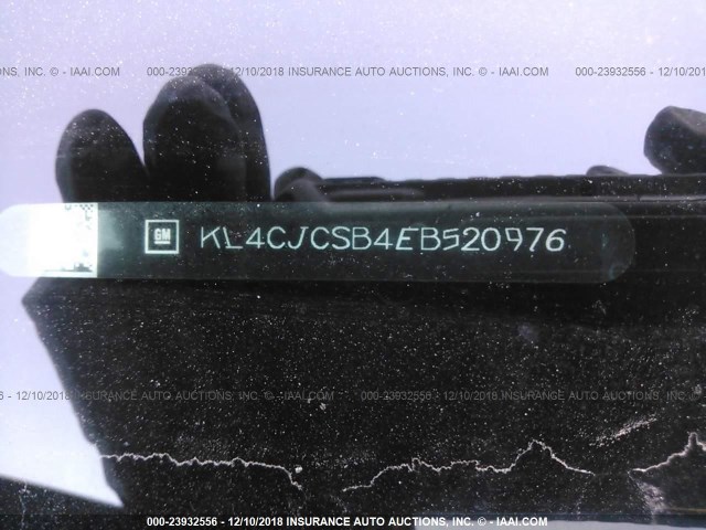 KL4CJCSB4EB520976 - 2014 BUICK ENCORE SILVER photo 9