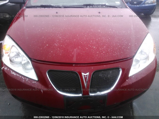 1G2ZH351374100538 - 2007 PONTIAC G6 GT RED photo 6