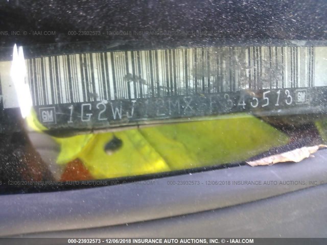 1G2WJ12M8SF343513 - 1995 PONTIAC GRAND PRIX SE თეთრი ფოტო 9