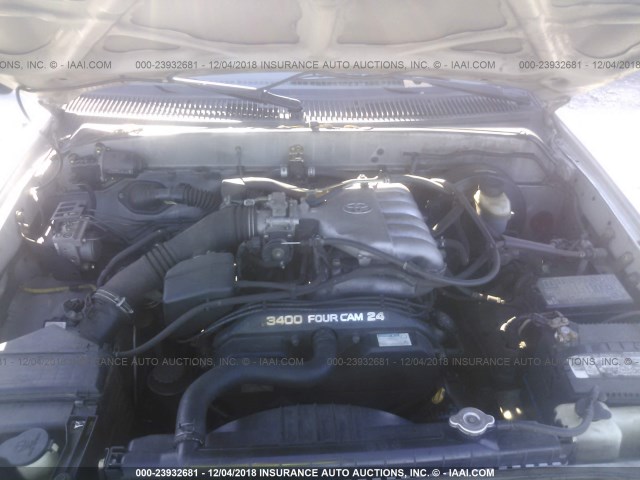 5TEGN92N03Z248931 - 2003 TOYOTA TACOMA DOUBLE CAB PRERUNNER SILVER photo 10