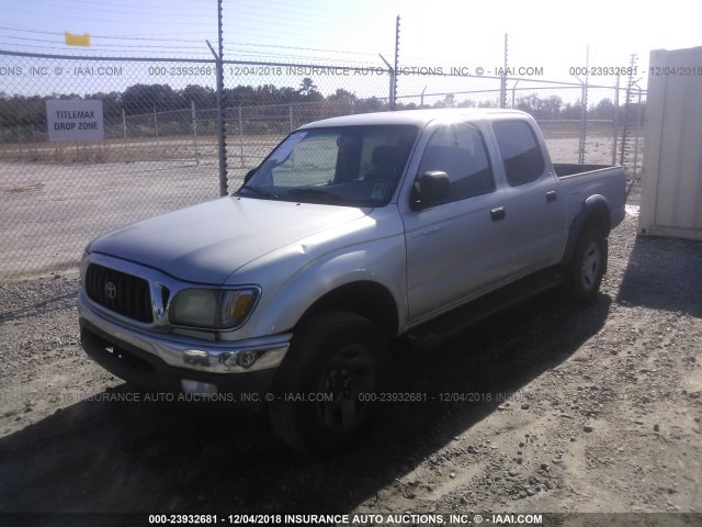 5TEGN92N03Z248931 - 2003 TOYOTA TACOMA DOUBLE CAB PRERUNNER SILVER photo 2