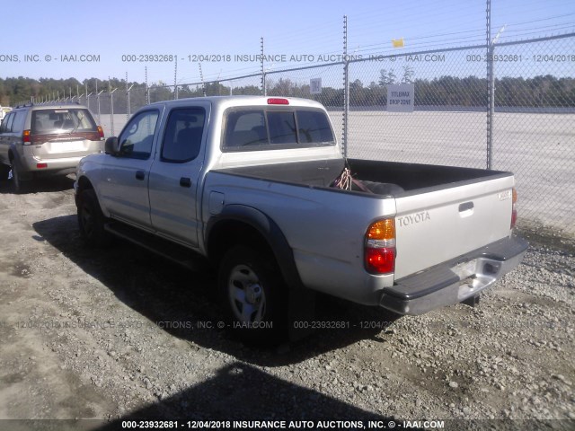 5TEGN92N03Z248931 - 2003 TOYOTA TACOMA DOUBLE CAB PRERUNNER SILVER photo 3